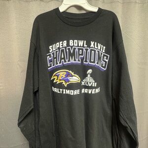 Team Apparel Black Super Bowl XLVII Champions Long Sleeve Tee